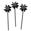 Pinwheel w/ Logo, Black Plastic 4" dia